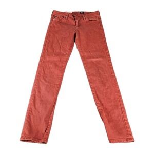 AG Adriano Goldschmied Stevie Ankle Jeans Womens 27R Red Slim Straight USA